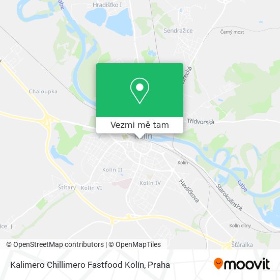 Kalimero Chillimero Fastfood Kolín mapa