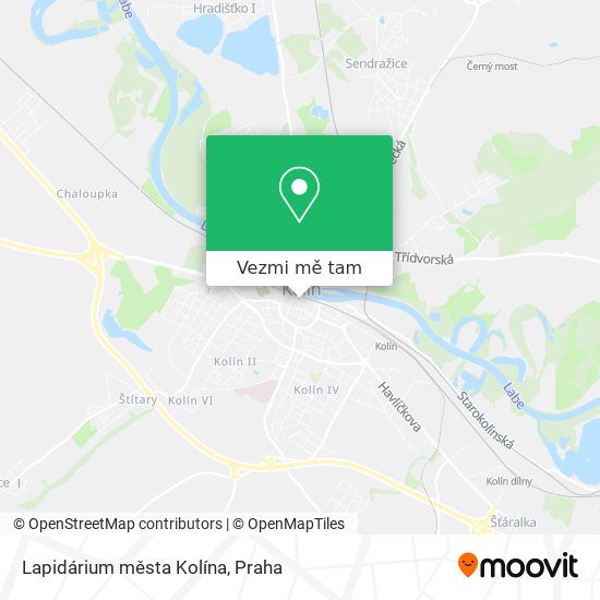 Lapidárium města Kolína mapa