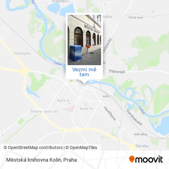 Městská knihovna Kolín mapa