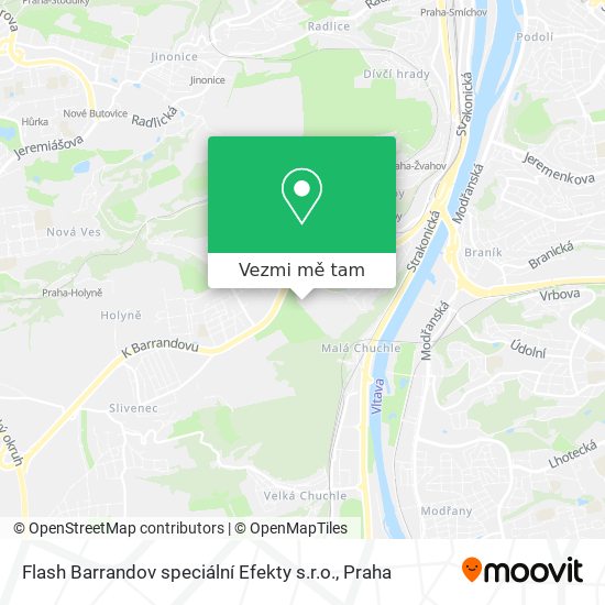 Flash Barrandov speciální Efekty s.r.o. mapa