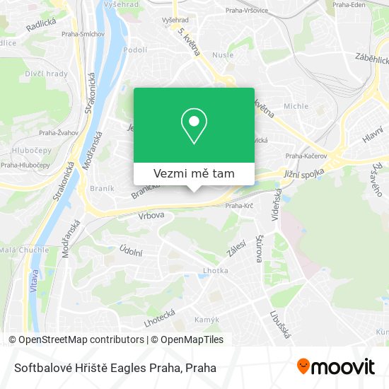 Softbalové Hřiště Eagles Praha mapa