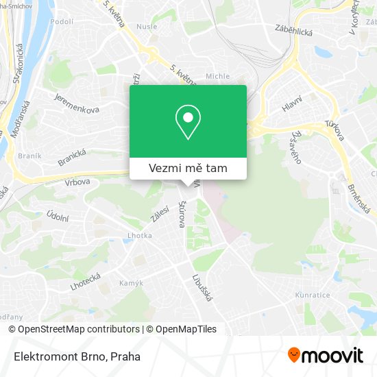 Elektromont Brno mapa