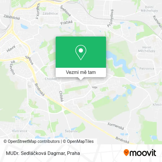 MUDr. Sedláčková Dagmar mapa