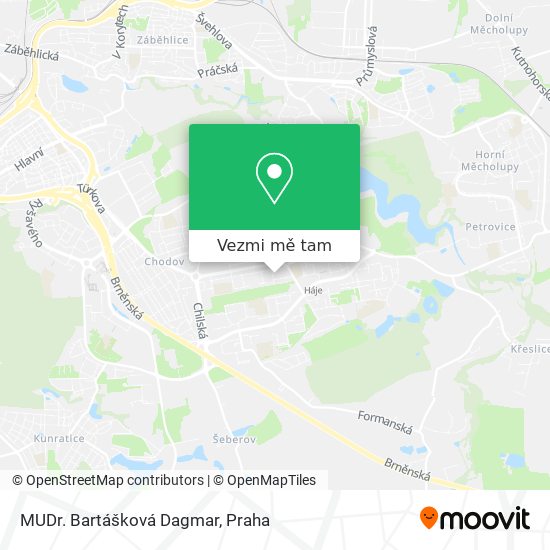 MUDr. Bartášková Dagmar mapa