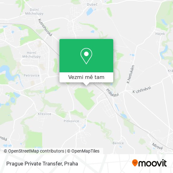 Prague Private Transfer mapa