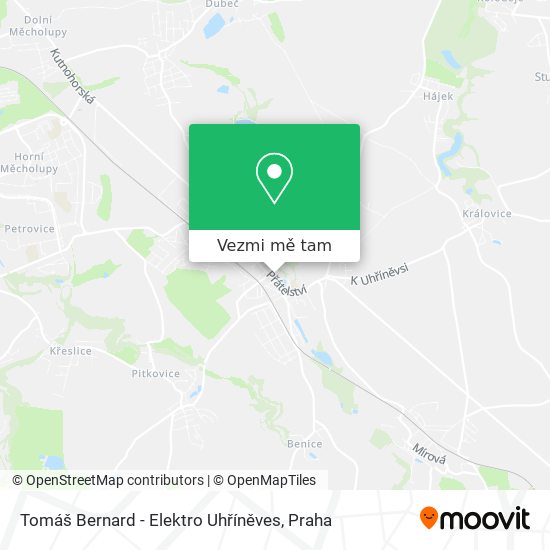 Tomáš Bernard - Elektro Uhříněves mapa