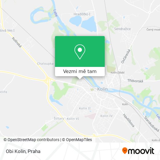 Obi Kolín mapa