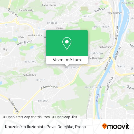 Kouzelník a Iluzionista Pavel Dolejška mapa