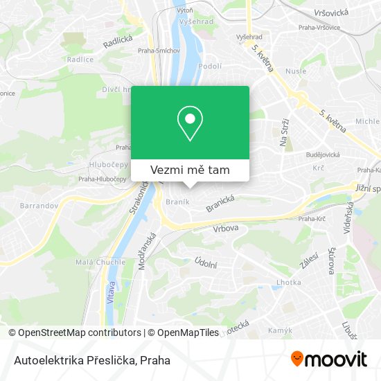 Autoelektrika Přeslička mapa