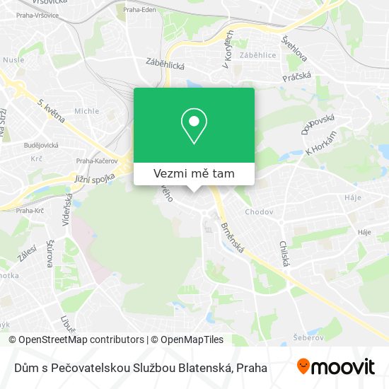 Dům s Pečovatelskou Službou Blatenská mapa