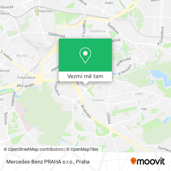 Mercedes-Benz PRAHA s.r.o. mapa