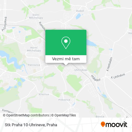 Stk Praha 10-Uhrineve mapa