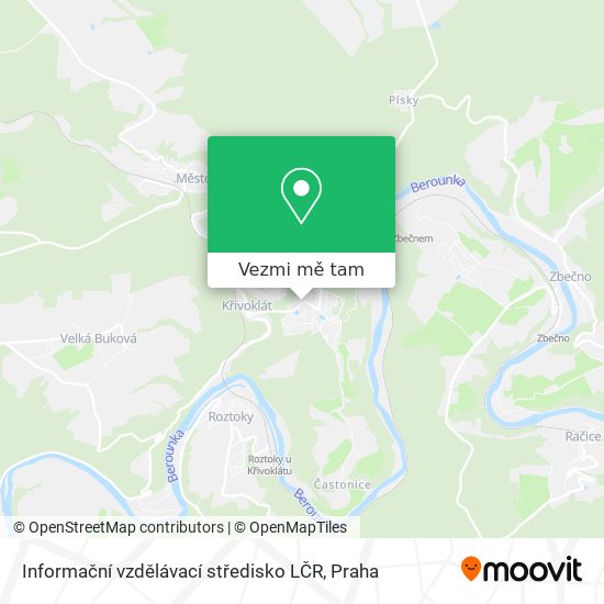 Informační vzdělávací středisko LČR mapa