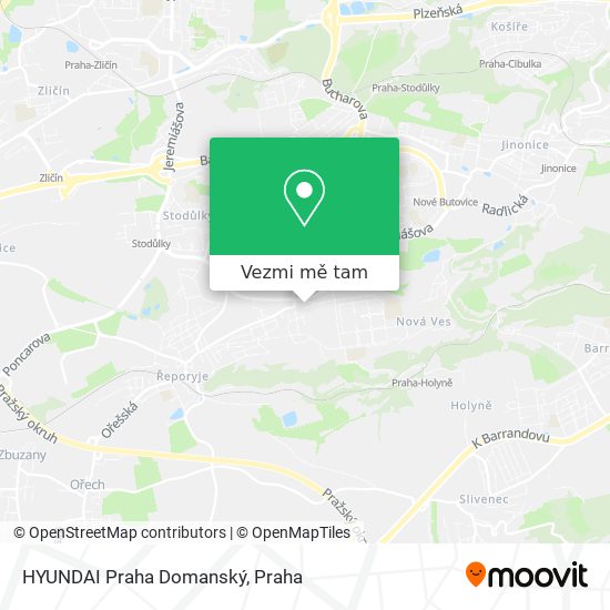 HYUNDAI Praha Domanský mapa