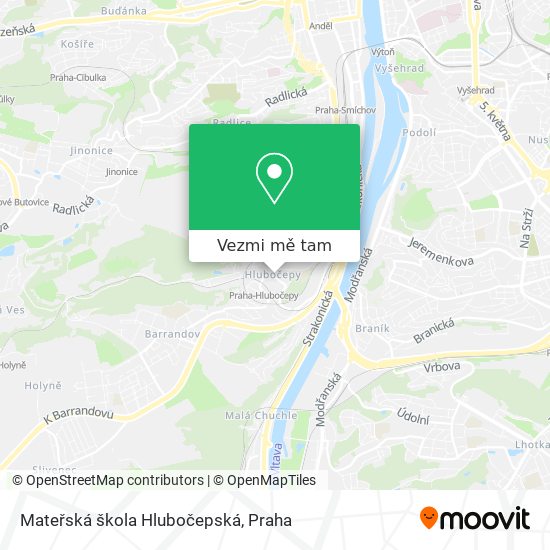 Mateřská škola Hlubočepská mapa