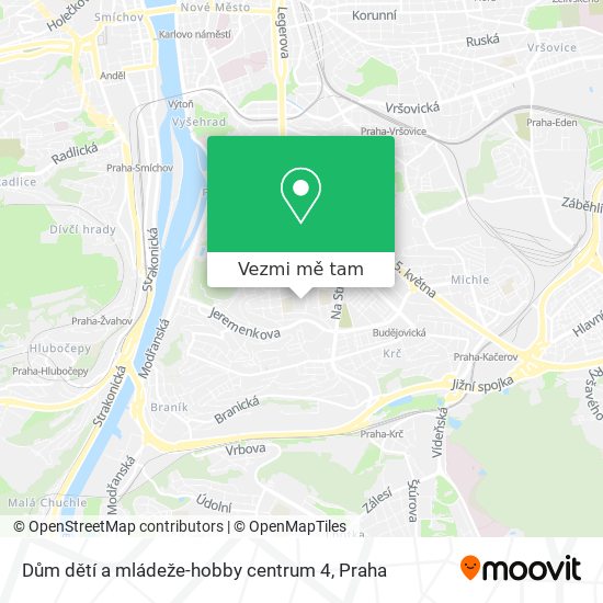 Dům dětí a mládeže-hobby centrum 4 mapa