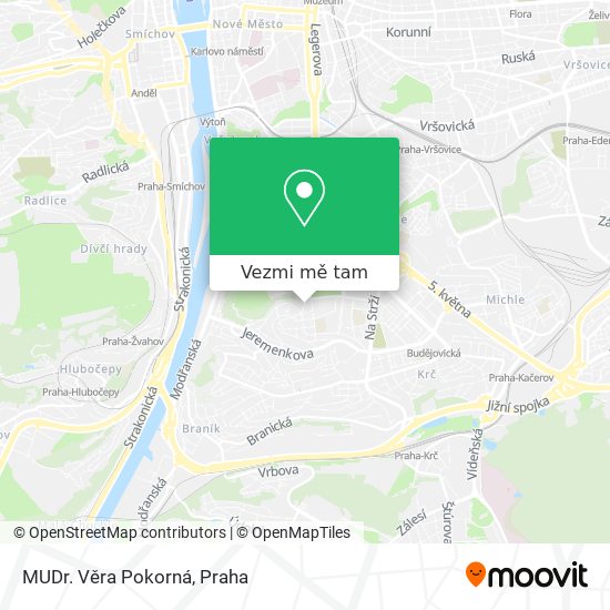 MUDr. Věra Pokorná mapa