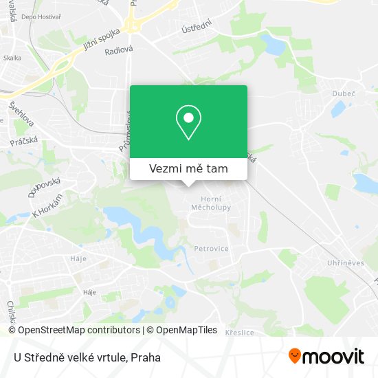 U Středně velké vrtule mapa