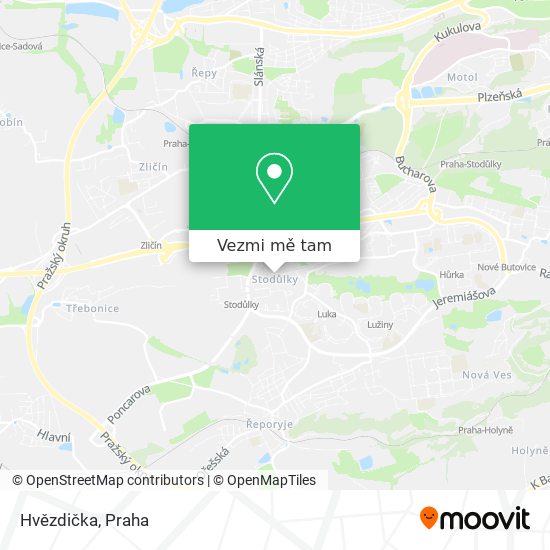 Hvězdička mapa