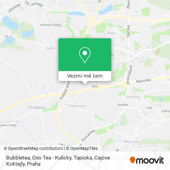 Bubbletea, Oxo Tea - Kulicky, Tapioka, Cajove Koktejly mapa