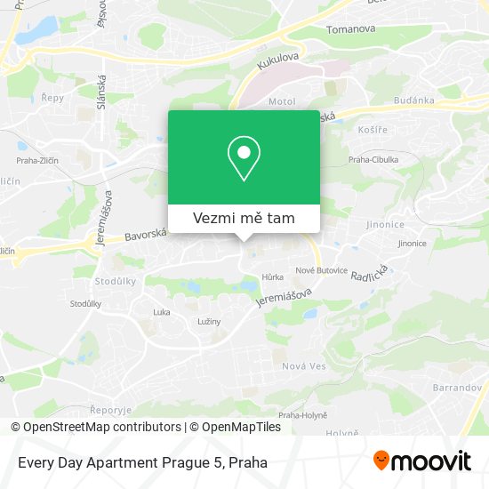 Every Day Apartment Prague 5 mapa