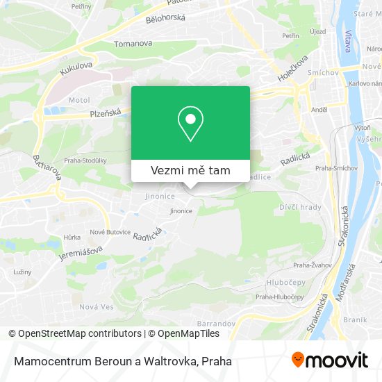 Mamocentrum Beroun a Waltrovka mapa