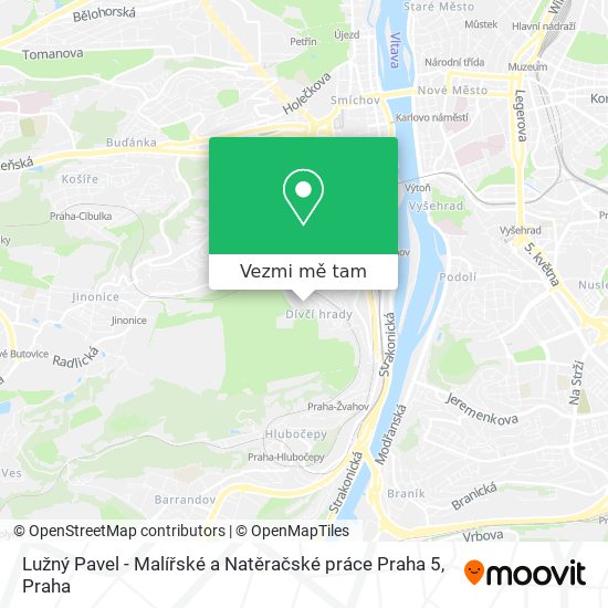 Lužný Pavel - Malířské a Natěračské práce Praha 5 mapa