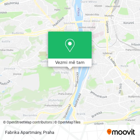 Fabrika Apartmány mapa