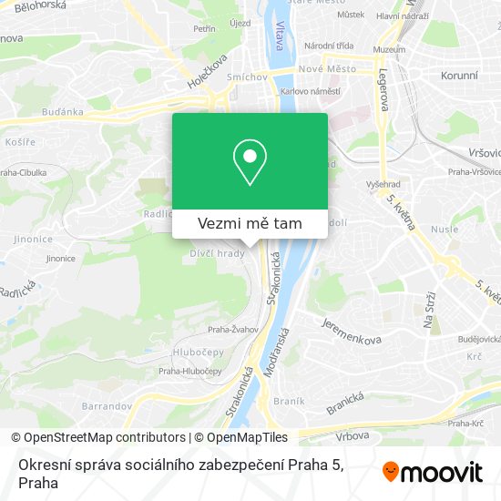 Okresní správa sociálního zabezpečení Praha 5 mapa