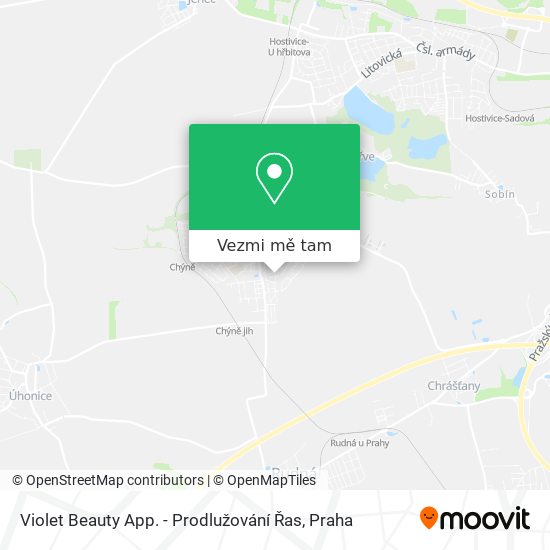 Violet Beauty App. - Prodlužování Řas mapa