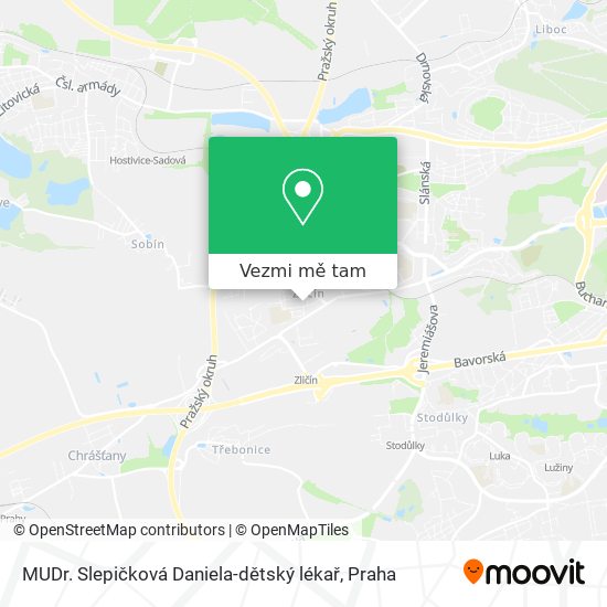 MUDr. Slepičková Daniela-dětský lékař mapa