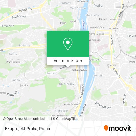 Ekoprojekt Praha mapa