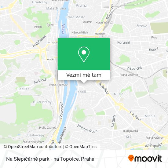 Na Slepičárně park - na Topolce mapa