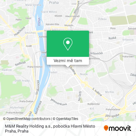 M&M Reality Holding a.s., pobočka Hlavní Město Praha mapa