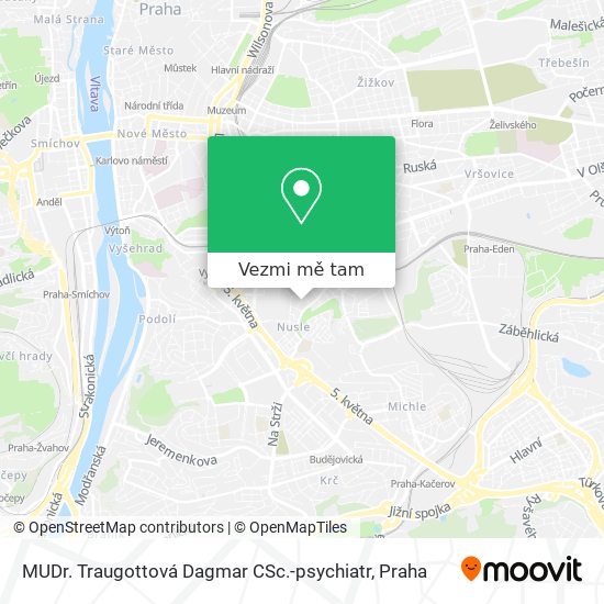MUDr. Traugottová Dagmar CSc.-psychiatr mapa
