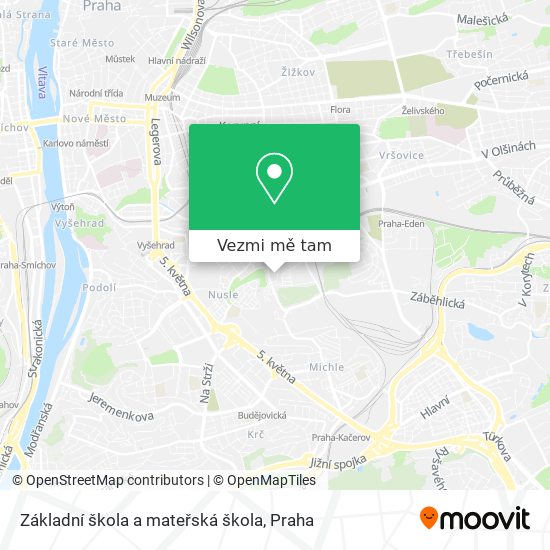 Základní škola a mateřská škola mapa