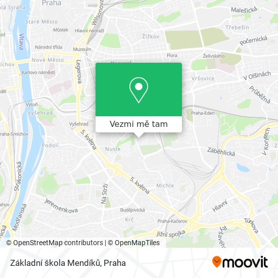 Základní škola Mendíků mapa