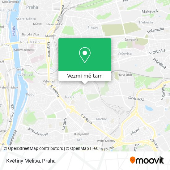 Květiny Melisa mapa