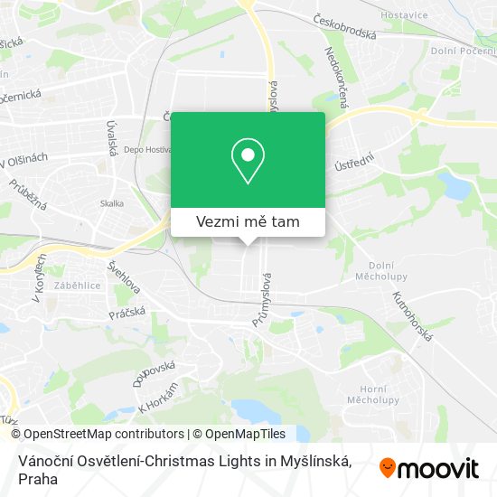 Vánoční Osvětlení-Christmas Lights in Myšlínská mapa