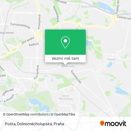 Pošta, Dolnoměcholupská mapa