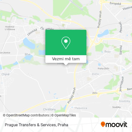 Prague Transfers & Services mapa