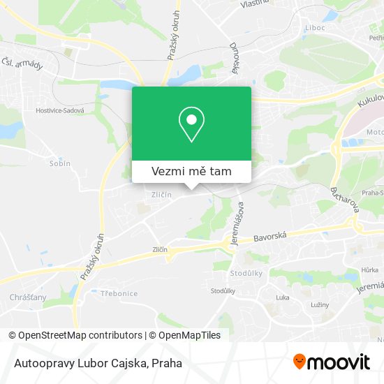 Autoopravy Lubor Cajska mapa