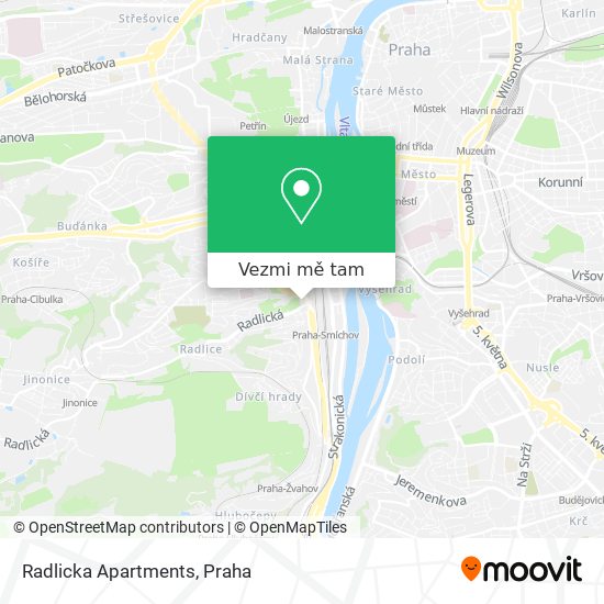 Radlicka Apartments mapa