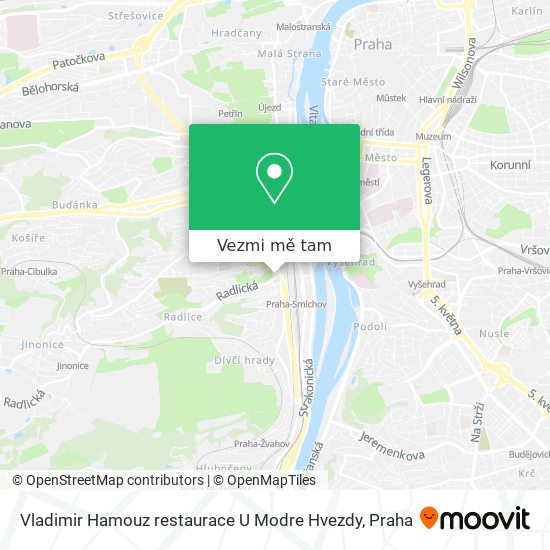 Vladimir Hamouz restaurace U Modre Hvezdy mapa