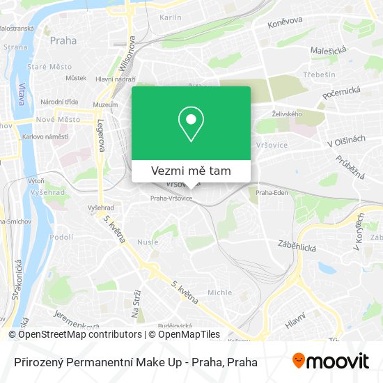 Přirozený Permanentní Make Up - Praha mapa