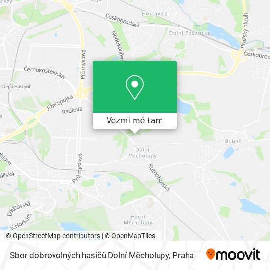 Sbor dobrovolných hasičů Dolní Měcholupy mapa