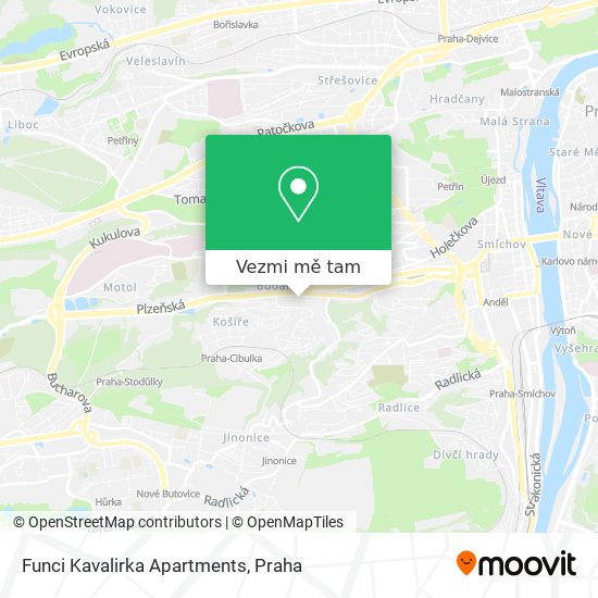 Funci Kavalirka Apartments mapa