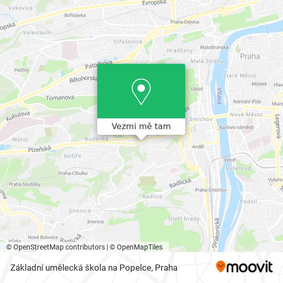 Základní umělecká škola na Popelce mapa