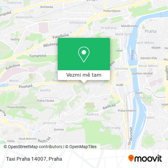 Taxi Praha 14007 mapa