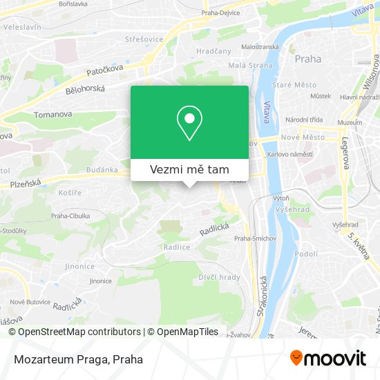 Mozarteum Praga mapa